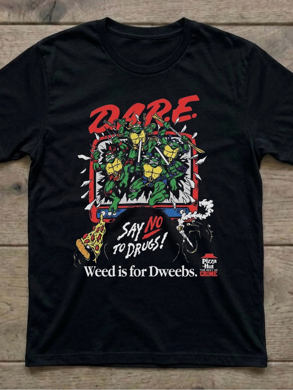 Black with Teenage Mutant Ninja Turtles 'Say No to Drugs' Print